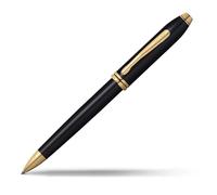 Cross Townsend - Bolígrafo, Laca Negra/Chapado en oro de 23 KT