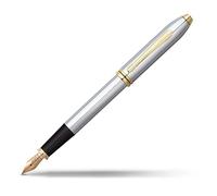 Cross Townsend - Pluma Estilográfica, Plumín Medio, Medalist (Cromo y Oro de 23 KT)