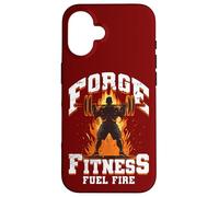 Cross Training Gym Forge Fitness Combustible Fuego Powerlifting Carcasa para iPhone 16