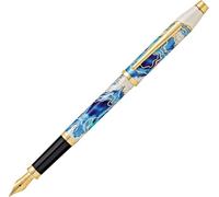 Cross Wanderlust Malta w/Gold Plated Appointments and Stainless Steel Medium Nib Fountain Pen