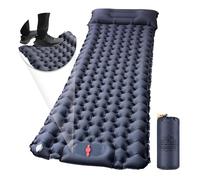 Crossarctic Colchoneta inflable ultraligera para camping, con almohada integrada, bomba de pie integrada, ligera (0,65 kg) y compacta para dormir al aire libre para senderismo y ciclismo
