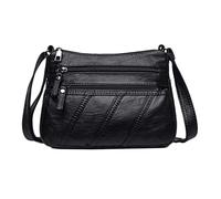 Crossbody Bags for Women Waterproof Shoulder Bag Messenger Bag Casual PU Leather Ladies Purse Handbag Cross Body Hand Bag Black