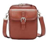 Crossbody Leather Bag for Women, Vintage Anti Theft Shoulder Bags Built In Wallet, Large Capacity (Brown)