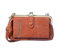 Crossbody Phone Bag with Multi-Card Organizer, 2025 New Unique Opening Small Cross Body Shoulder Bag for Women (Brown,One Size)