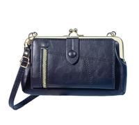 Crossbody Phone Bag with Multi-Card Organizer, 2025 New Unique Opening Small Cross Body Shoulder Bag for Women (Blue,One Size)