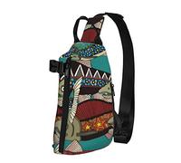 Crossbody Sling Backpack Alaskan Salmon Teal Viajes Senderismo Chest Daypack One Strap Shoulder Bag