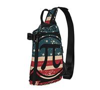 Crossbody Sling Backpack America Pi Day Travel Senderismo Pecho Daypack One Strap Shoulder Bag