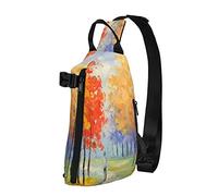 Crossbody Sling Backpack Autumn Street Fall Travel Senderismo Chest Daypack One Strap Shoulder Bag