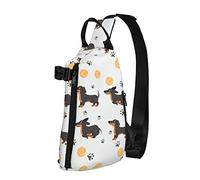 Crossbody Sling Backpack Dachshund Ball Paw Print Viajes Senderismo Cofre Daypack One Strap Shoulder Bag