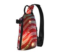Crossbody Sling Backpack Firework American Bright Travel Senderismo Chest Daypack One Strap Shoulder Bag