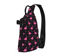 Crossbody Sling Backpack Flamingo Pink In Teal Travel Senderismo Chest Daypack One Strap Shoulder Bag