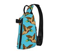 Crossbody Sling Backpack Flying Mallard Ducks Viajes Senderismo Chest Daypack One Strap Shoulder Bag
