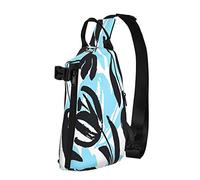 Crossbody Sling Backpack Hawaiian Tulip Blue Refrescante Viajes Senderismo Chest Daypack One Strap Shoulder Bag