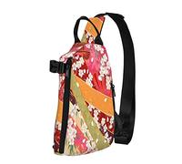 Crossbody Sling Backpack Japanese Pink Cherry Blossom Travel Senderismo Chest Daypack One Strap Shoulder Bag