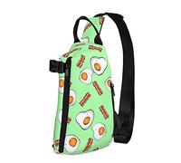 Crossbody Sling Backpack Kawaii Green Eggs Bacon Travel Senderismo Chest Daypack One Strap Shoulder Bag