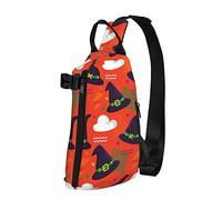 Crossbody Sling Backpack Kawaii Halloween Witch Hat Travel Senderismo Chest Daypack One Strap Shoulder Bag