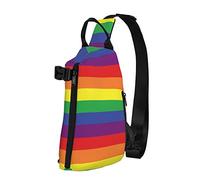 Crossbody Sling Backpack LGBT Rainbow Pride Stripes Viajes Senderismo Pecho Mochila Una Correa Bolso de Hombro