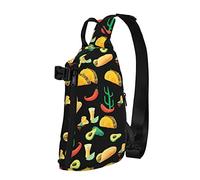 Crossbody Sling Backpack Mexican Seamless Food Travel Senderismo Cofre Daypack One Strap Shoulder Bag