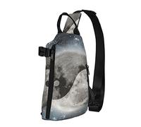 Crossbody Sling Backpack Moon Yin Yang Galaxy Travel Senderismo Chest Daypack One Strap Shoulder Bag