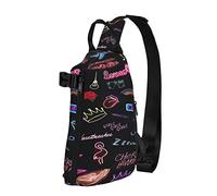 Crossbody Sling Backpack Neon Funny Flamingo Travel Senderismo Chest Daypack One Strap Shoulder Bag