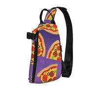 Crossbody Sling Backpack Night Sky Pizza Funny Travel Senderismo Chest Daypack One Strap Shoulder Bag