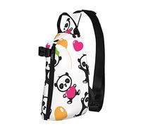 Crossbody Sling Backpack Panda Bear Año Nuevo Viajes Senderismo Chest Daypack One Strap Shoulder Bag