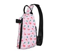 Crossbody Sling Backpack Pink Cute Flamingo Travel Senderismo Chest Daypack One Strap Shoulder Bag