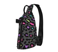 Crossbody Sling Backpack Popular Leopard Grey Effect Travel Senderismo Chest Daypack One Strap Shoulder Bag