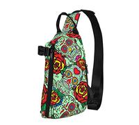 Crossbody Sling Backpack Skull Day of The Dead Viajes Senderismo Chest Daypack One Strap Shoulder Bag