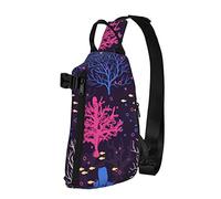 Crossbody Sling Backpack Underwater Coral Aquatic Travel Senderismo Chest Daypack One Strap Shoulder Bag