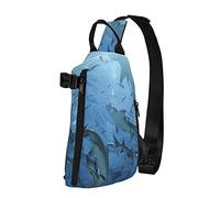 Crossbody Sling Backpack Underwater World Funny Shark Travel Senderismo Chest Daypack One Strap Shoulder Bag