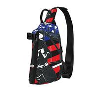 Crossbody Sling Backpack USA Labor Day Climb Travel Senderismo Chest Daypack One Strap Shoulder Bag