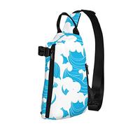 Crossbody Sling Backpack Waves Pacific Ocean Travel Senderismo Chest Daypack One Strap Shoulder Bag