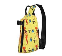 Crossbody Sling Mochila Antiguo Egipto Chantress Ankh Viajes Senderismo Pecho Mochila Una Correa Bolso de Hombro