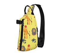 Crossbody Sling Mochila Antiguo Egipto Faraón Ojo Viaje Senderismo Cofre Daypack Una Correa Bolso de Hombro