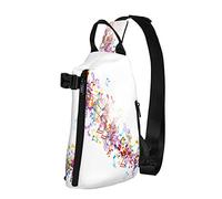 Crossbody Sling Mochila Colorful Music Notes Travel Senderismo Chest Daypack One Strap Shoulder Bag