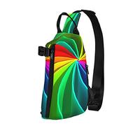 Crossbody Sling Mochila Colorful Rainbow Hurricane Swirl Travel Senderismo Chest Daypack One Strap Shoulder Bag