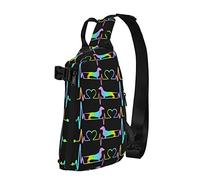 Crossbody Sling Mochila Dachshund Heartbeat Lifeline Travel Senderismo Chest Daypack One Strap Shoulder Bag