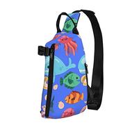 Crossbody Sling Mochila Dolphin Shark Seahorse Travel Senderismo Chest Daypack One Strap Shoulder Bag