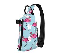 Crossbody Sling Mochila Pink Flamingo Acuarela Patrón Viajes Senderismo Chest Daypack One Strap Shoulder Bag