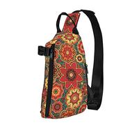 Crossbody Sling Mochila Retro Color Paisley Ornament Travel Senderismo Chest Daypack One Strap Shoulder Bag