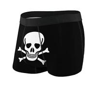 Crossbone Skull Head - Calzoncillos Tipo bóxer elásticos Transpirables para Hombre