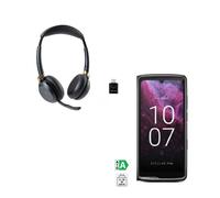 Crosscall Pack Crosscall Stellar M6E + Cleyver Nomad 95 UC Modular Smartphone 5G resistente y elegante con auricular Bluetooth con reducción de ruido