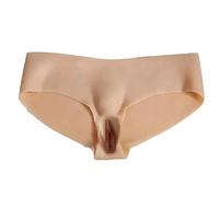 Crossdresser Braguitas de Vagina de Silicona Realista Glúteos Regordetes Menos área de Parcela para Transgénero Drag Queen M Size (NO.1,with Vagina)