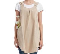 Crossed Aprons For Women With Pockets - Baking Aprons Crossed Back | Soft Kitchen Apron For Painting, Cooking Apronn With Pockets, Multifunctional Working Apron For Baking Cooking Kitchen Art