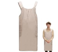 Crossed Back Apron for Women - Gardening Apron for Women | Chef Aprons fôr Baking Gardening | Soft Cotton Linen Cross Back Aprons with Pockets, Kitchen Cooking Aprôns fôr Baking, Painting, Cleaning