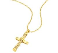 CROSSED GOLD NECKLACE - C: Oro Cuidado personal y salud