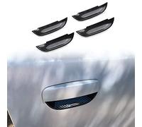 Crosselec 4 piezas de fibra de carbono para manijas de puerta, cubierta de cuenco, bisel para Dodge Charger 2011+