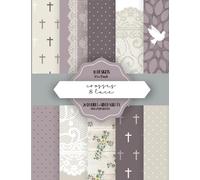 Crosses & Lace: Double-sided patterned craft paper for DIY and scrapbooking projects