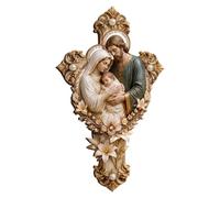 Crosses Wall Decor - 11.8 Inch Christian Holy Family with Metal Hook
